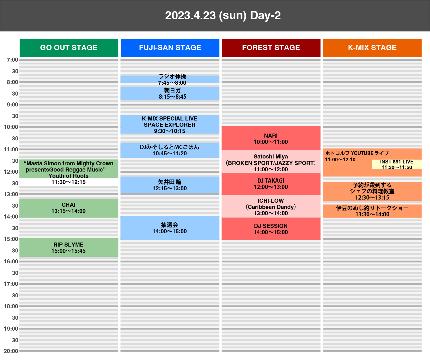 TIME TABLE | GOOUT CAMP JAMBOREE